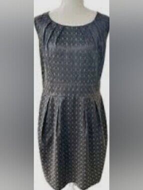 Bisou Bisou Sleeveless Black Patterned Sheath Dress. NWOT. Size 8
